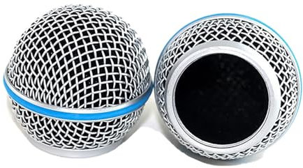 2 x Microphone Replacement Grille Compatible with BETA 58A, Mic Cover Replacement, Mic Head Cover