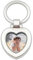 LUODAN Porte-clés personnalisé avec photo Porte-Clés Cadre Photo Miniature en Forme de Cœur ronde Argenté Anneau Brisé Cadeau Personnalisé pour Elle couple porte-clés