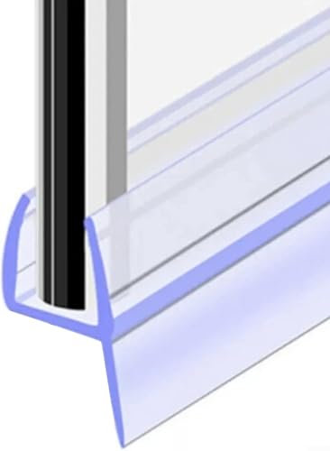 Junta de goma flexible, en forma de H, para puertas y duchas, impermeable, apto para pantallas curvadas y verticales o vidrio de puerta (10 mm)