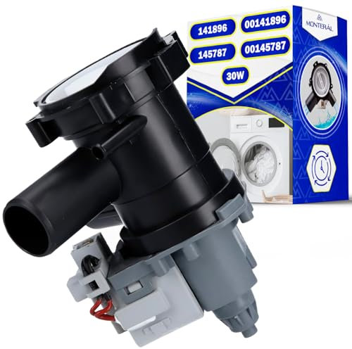 Bomba de Desagüe Lavadora 30W 220-240V 50HZ 0,2A con Número Original 141896 00141896 145787 00145787 para Bosch para Siemens - Garantía de 10 Años - MONTERAL
