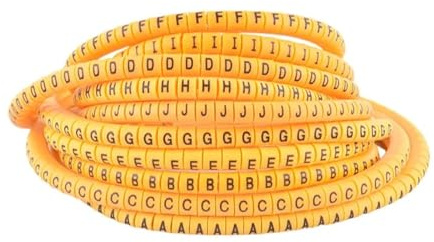WDSBZNB kabelmärkning EC-2 EC-3 (AZ) kabelmärkare 100 stycken gula kabelmärkare enkla bokstäver A till Z för tråddiameter EC-0 EC-1(EC-0 (100 st.)