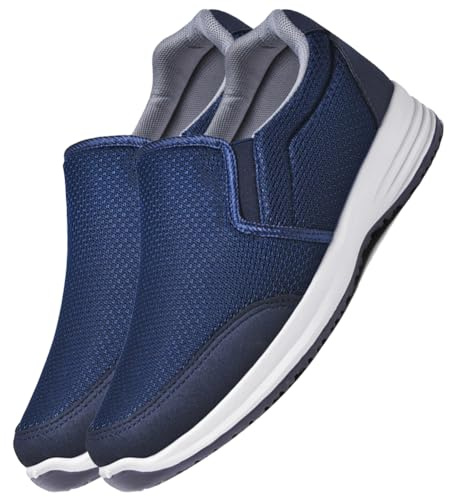 Aocase Chaussure Diabetique Homme Chaussures Orthopédiques pour Homme sans Lacets Style Mocassin Confort de Marche Chaussure Orthopédique Femme,Menblue,39 EU