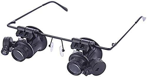 Juvelerare Glasögon 20X Förstoringsglasögon Förstoringsglas Lupp Lins Klockreparation Led-Ljus Ögon Bärstil Skönhet Kommer
