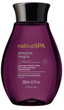 Nativa SPA di O Boticário, olio corpo di prugne nere, arricchito con gocce di quinoa purificate per favorire l'idratazione, 200 ml