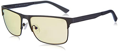 Gunnar Gaming- und Computerbrille - Pendleton, Slate Rahmen, Amber Linsen - Blaulichtfilter Brille, Premium Blaufilter, UV-Schutz,
