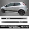 COPPIA ADESIVI STRISCE FIANCATE RACING COMPATIBILE CON FIAT GRANDE PUNTO EVO NERO