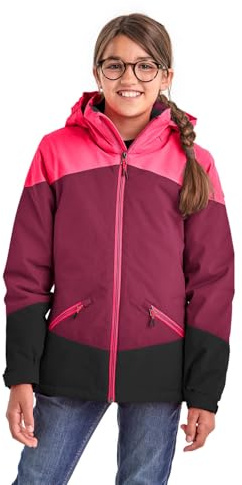killtec Mädchen Outdoorjacke/Funktionsjacke mit Kapuze KOW 195 GRLS JCKT, brombeere, 128, 38510-000