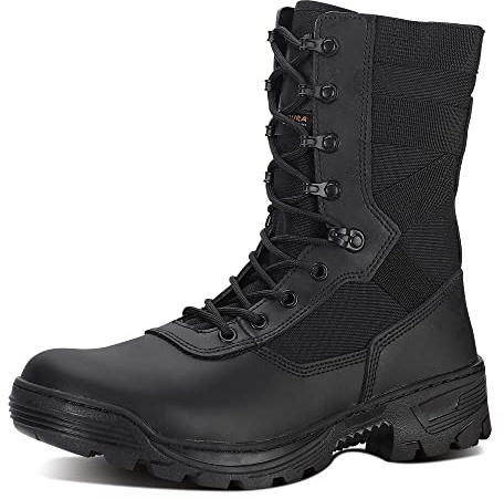 SAILOFO Men's Military Boots lightweight Tactical Boots jungle Hunting Hiking Boots Black Size 10.5