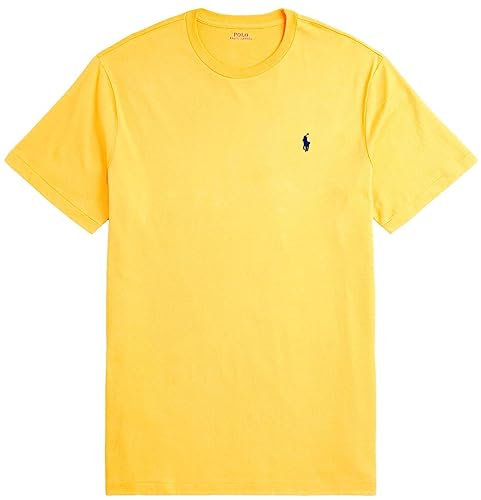 Polo Ralph Lauren Mens Classic Fit Jersey Short Sleeve Tee, (Spring/Summer 2023) Golden Yellow, XL