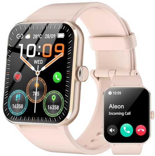 Reloj Inteligente Mujer, 1.85 Smartwatch con Llamadas y Whatsapp Mensajes Bluetooth, Smartwatch Mujer con Pulsómetro, Monitor de Sueño, 100+ Modos Deportivos, Pulsera Actividad para Android iOS