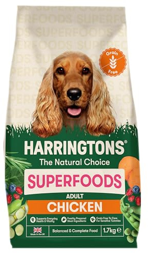Harringtons Superfoods Complete Grain Free Dry Adult Dog Food Chicken with Veg 1.7kg (Pack of 4) - Made with All Natural Ingredients (Packaging may vary)