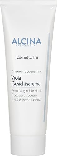 ALCINA Viola Gesichtscreme - 1 x 250 ml - Trockene Haut - Reduziert trockenheitsbedingten Juckreiz - Bewahrt vor Schuppenbildung