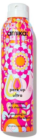 amika Perk Up Ultra Oil Control Dry Shampoo, 5.3oz | absorbs + helps control oils | refreshes scalp + roots | extends styles between washes | for extra oily scalps that need oil control