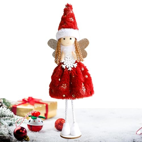Statue di Christmas Angel Girl, Fairy Angel Doll Table Top Decor - Christmas Angel Girl Scultures, Fairy Angel Doll, Figurine da collezione per festività natalizie