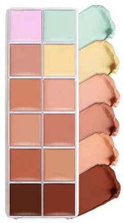 Duvcoywae Cream Pot Concealer | 12-Color Creamy Blendable Color Correcting Makeup - Creamy Full Coverage Concealing Makeup for Family Girls Friends Teens Coworkers
