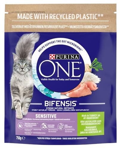 PURINA ONE | Sensitive Turkey and Rice Cat Food, 800g