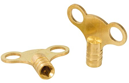 Dickie Dyer 476883 11.016 Heizkörper-Entlüftungsschlüssel, Messing, Schwarz, 2 Stück