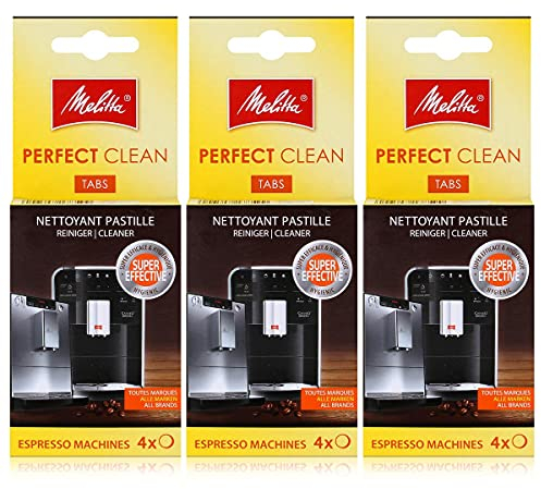 Melitta Perfect Clean Espresso Machines Cleaning Tablets 4 x 1.8 g (Pack of 3)
