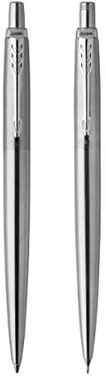 Parker Jotter Pen & Pencil Set Chrome Trim Stainless Steel