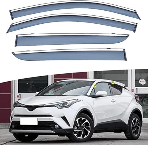 Juego de 4 Deflectores de Viento, Protector de Nieve para Lluvia Y Sol de Baja Acumulación de Calor para Reemplazo de Automóviles para Toyota CHR IZOA 2016-2022