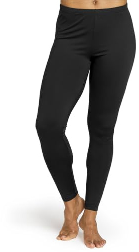 LAPASA Pantalon Thermique Femme Legging Chaud Bas Caleçon Long sous-Vêtements Automne/Hiver Fin & Léger L16 Noir M