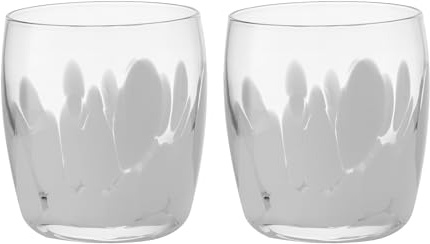 Denby Contemporary Marbled White Small Tumblers Set of 2