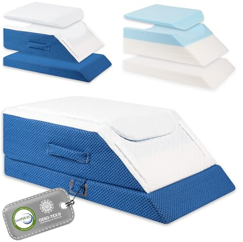 Ritalia VENENKISSEN BEINHOCHLAGERUNGSKISSEN Ergonomisches Kissen für die Beinhebung mit 3 Höhen, ideal für Lymphdrainage - Lagerungskissen für Beine bei Varizen