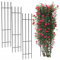 Kapaga - Rankgitter - Rankhilfe Garten - Staudenhalter - Blumenhalter - Rankengewächs Pflanzenstütze - Blumenstütze - Staudenstütze - Rankhilfe Strauchhalter (Schwarz, 150 cm x 3)