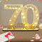 Seutgjie Deko 70 Geburtstag Frau Mann, Geldgeschenke Geburtstag 70 Originelle Holz Schild Gästebuch mit LED Lichterkette für Männer Frauen Jubiläum Tischdeko 1955-2025