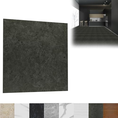 LZQ PVC-golvbeläggning vinylgolv självhäftande 30 × 30 cm 27 stycken vinylplattor 2,51 m² golvplattor kakeldekaler halkfria, självhäftande kakel golv slitstark vattentät för vardagsrum kök, modell H