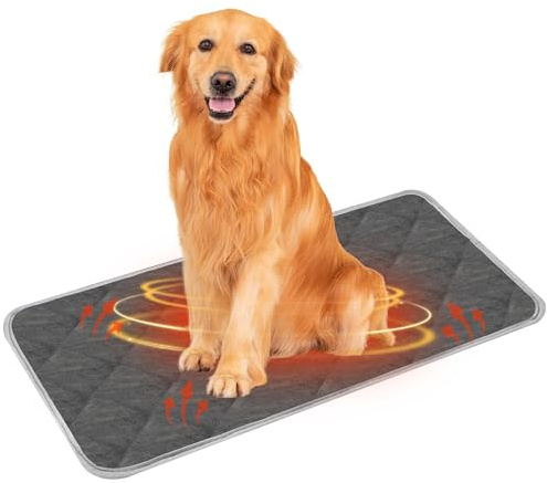 Chumix 58X88 cm Tappetino Autoriscaldante per Gatti e Cani, Coperta Riscaldante Domestici Animali, Eco-Friendly Antiscivolo, Coperta Termica lavabile Antiscivolo Cane (XL)