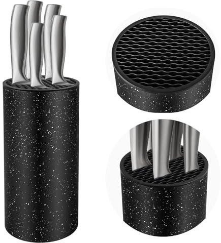 Messerblock Ohne Messer Schwarz Ninonly Universal Messerblock mit Flexiblen Bestückbar Multifunktionaler Messerhalter Organizer für 7-10 Messer für Küche