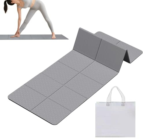 Tappetino Yoga Portatile,Spessore 6 mm Antistrappo | Base per Esercizi con Portatile - Per Casa Palestra Viaggio Allenamento