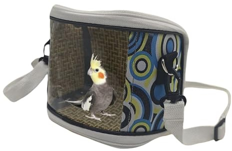 Djowyh Bird Transport Box for Travel, Outer Carry Bag for Budgies and Small Birds, Travel Cage for Budgies, for Large Parrots, Conure, Budgies, Veterinarian, Short Trips Moving