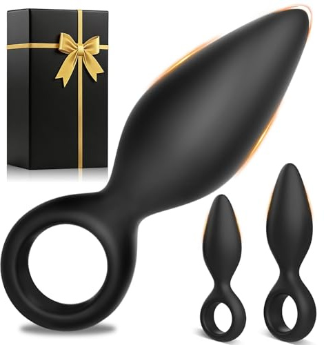 3PCS Plug Anal Juguetes Eróticos para Pareja Sexuales Dildo Anal Plug