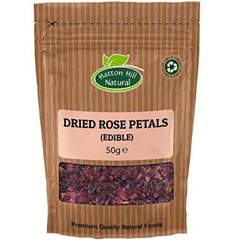 Dried Edible Rose Petals 50g by Hatton Hill