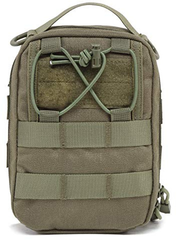 Azarxis Bolsa de Primeros Auxilios Táctica Molle Rip-Away 1000D Nylon Equipo de Supervivencia de Emergencia EMT IFAK para Caza Camping Senderismo (Ejercito Verde)