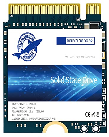 Dogfish SSD 1TB M.2 2230 NVMe PCIe Gen 3.0 x4 Interne Solid State Drive, Gaming SSD, Kompatibel mit Steam Deck Surface Pro Ultrabook Laptop(M.2 2230 PCIe,1TB)