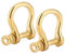 2 Set Ankerschäkel Edelstahl D-Ring Schäkel Reines Messing U Typ Schlüsselanhänger Haken Goldene Schnalle Outdoor Camping Survival Seil Armbänder 10mm