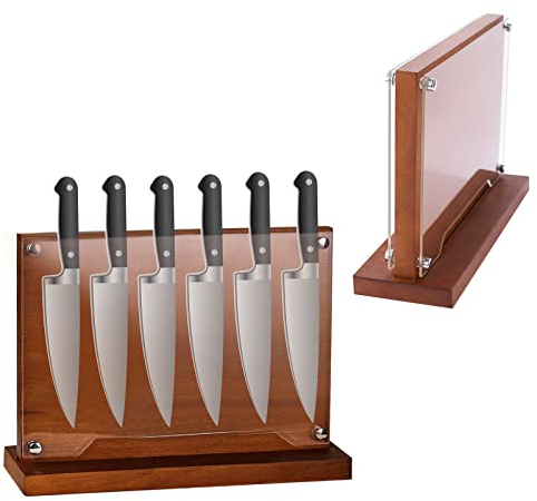 Blocco coltelli magnetico, Ceppo Portacoltelli Magnetico, Porta Coltelli Cucina, Alta Qualità Magnetico Ceppo, Ceppo Portacoltelli Doppio Lato Magnetico