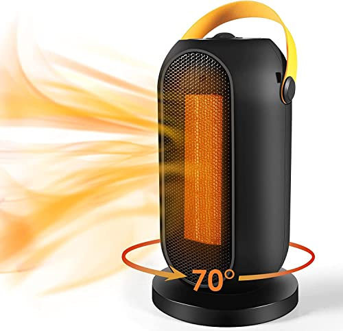 Electric Fan Heater, Portable Space Heaters for Home Low Energy, 1500W Fast Heating, 3 Heat Settings Personal Ceramic Heater with Overheat Protection Silent Operation for Home Office