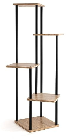 Vinthera Moa Soporte para Cinco Macetas En Acero 59,80x59,80x106,30cm Hierro Incluye Instrucciones