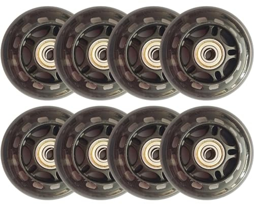 NBTRXWAFR 82A Inline Skate Rollen Mit Kugellagern 72MM, Gepäckrollen, Möbelrollen Ersatz Für Rollschuh Rollenersatz, 8Er Pack
