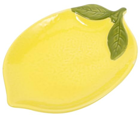 ABOOFAN Lemon Tableware Ceramic Dessert Plate 4.1 Inch Fruit Salad Snack Serving Dish for Home Restaurant Party Use