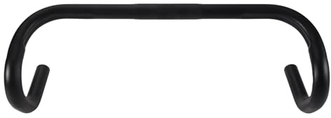 Qusedwey Manillar Doblado para Bicicleta de Carretera, Crucero, BMX de Aluminio Negro 25.4x420 mm