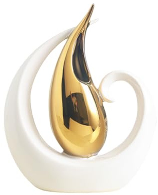 Vase en céramique pour décoration,vases Or Blanc,vases Abstraits Modernes pour décoration d'intérieur, pour Table Moderne, bibliothèque, Table Basse