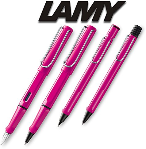 Lamy Safari Set [Füller + Kugelschreiber + Tintenroller + Bleistift] (nur Stifte, Pink)