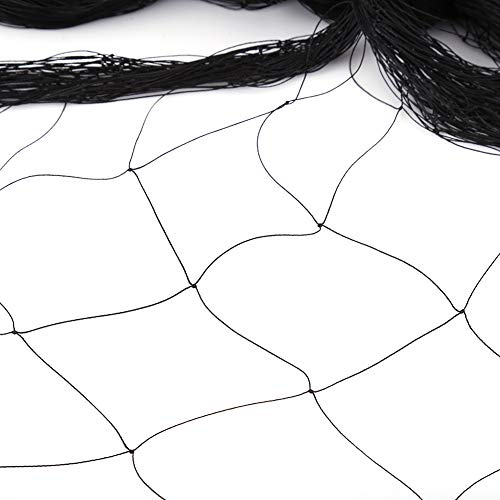 Rete da Giardino in Nylon, Protezione Uccelli, Nero, Maglia 5 x 5 cm, 7,61 x 15,24 m, per Protezione Vegetazione e Frutteto