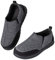 LongBay Men’s Cotton Jersey Memory Foam Slippers Breathable Comfy House Shoes with Non-Slip Indoor Outdoor Rubber Sole(12-13 UK,Black)