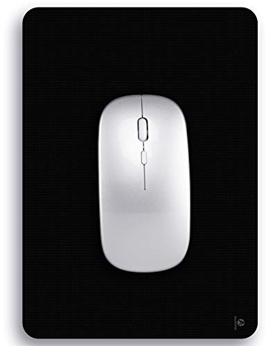 Audimi Small Mouse Mat 15x20 cm, Mini Mouse Pad for Wireless Mouse Travel Office Laptop Portable Jet Black
